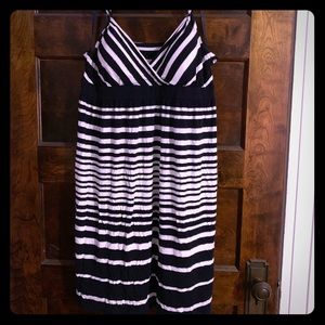 Silver white and navy INC dress